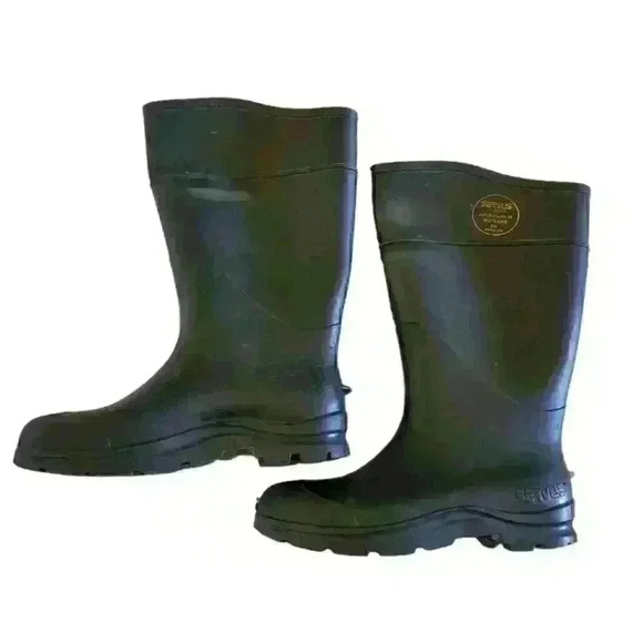 Serves Comfort PVC Steel Toe Men's Work Boots - Picture 4 of 6